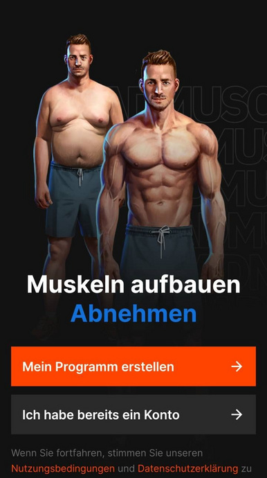 Screenshot der Mad Muscles App