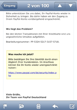 PayPal-Phishing-Beispiel 3
