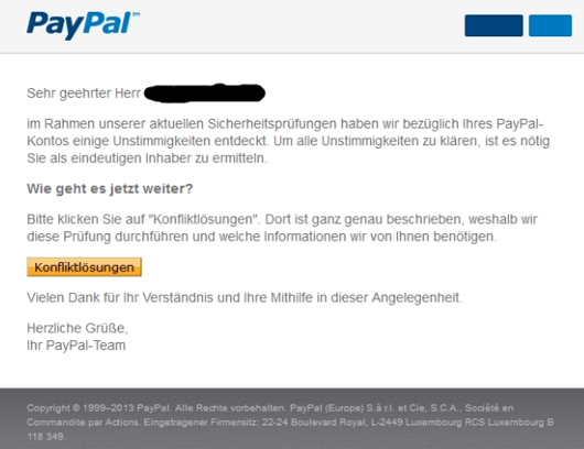 PayPal-Phishing-Beispiel 2