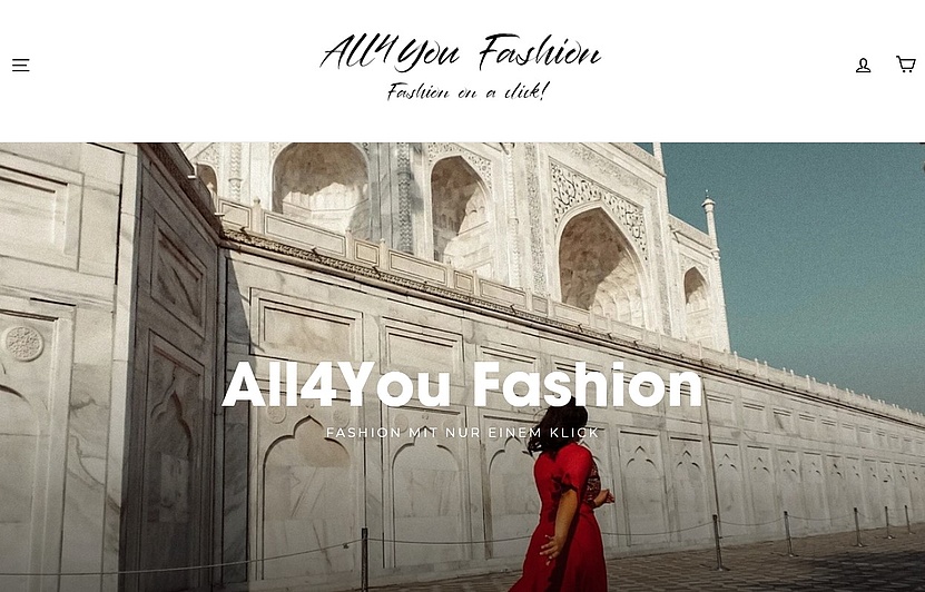 Die Startseite von all4you-fashion.com