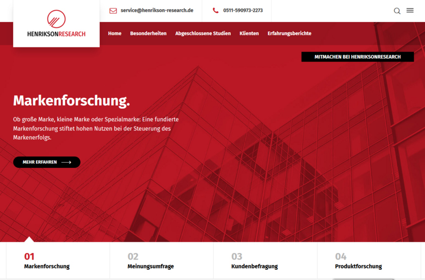 Startseite: HENRIKSON Research GmbH, Daten und Identitäten werden gestohlen, um Bankkonten zu eröffnen.