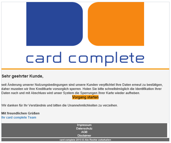 card complete phishing e-mail