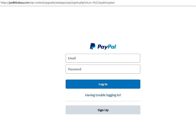 Eine gefälschte PayPal-Phishingsite.