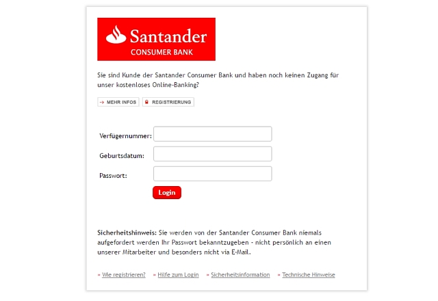 Watchlist Internet Gefalschte Santander Nachricht Ihr Online Banking Zugang