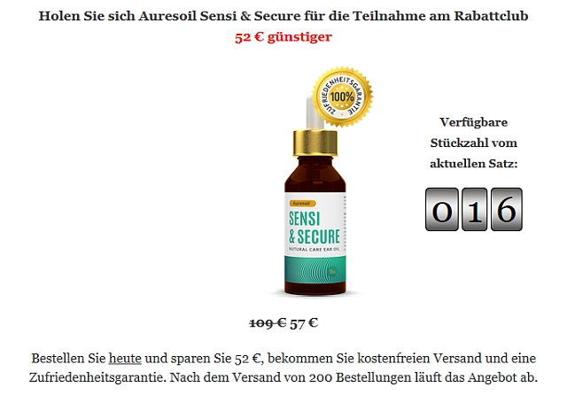 Werbung für das Produkt Auresoil Sensi & Secure.