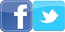Logos Facebook und Twitter